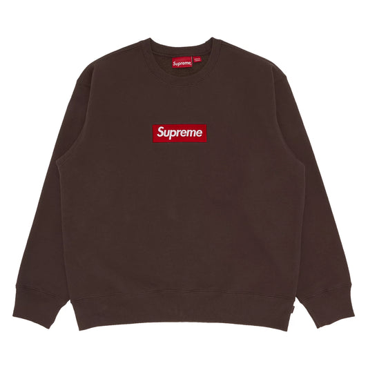 Supreme Box Logo Crewneck Brown