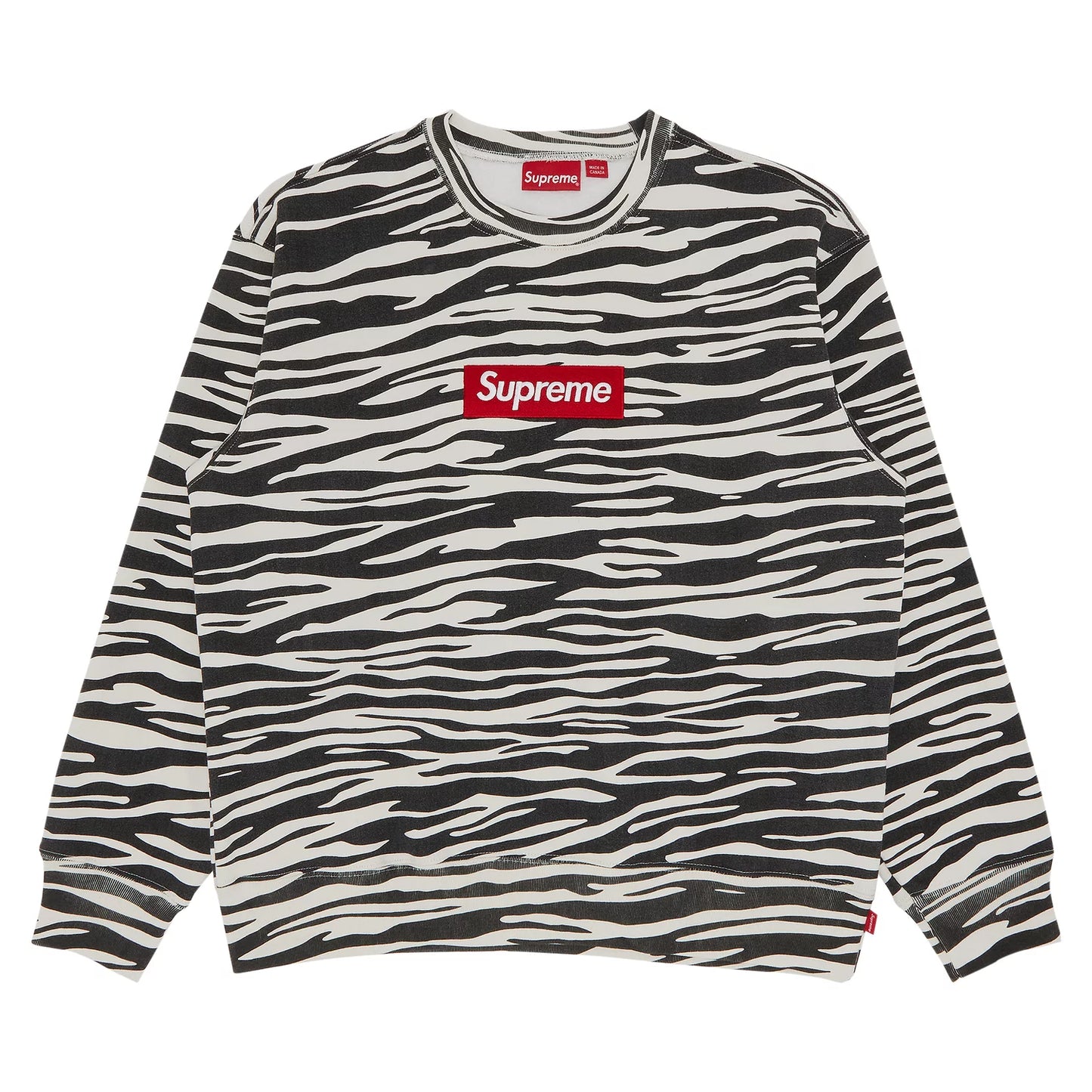 Supreme Box Logo Crewneck Zebra