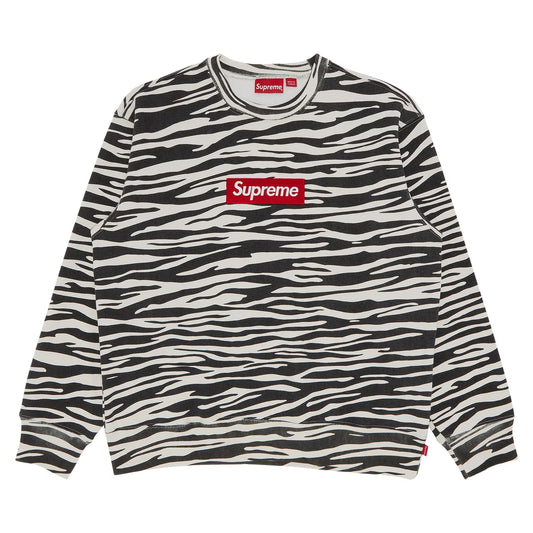 Supreme Box Logo Crewneck Zebra