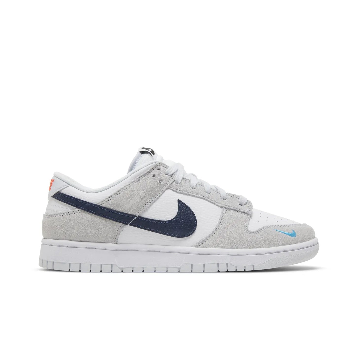 Nike Dunk Low White Grey Navy Aqua Mini Swoosh