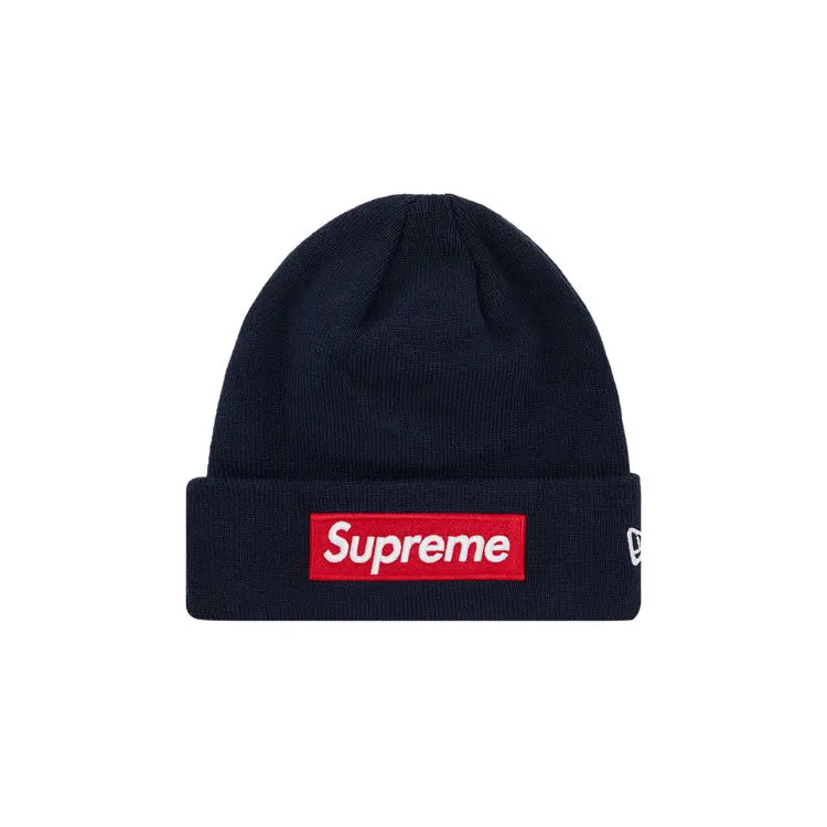 Supreme New Era Box Logo Beanie (FW24) Navy