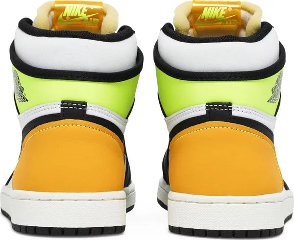 Jordan 1 Retro High White Black Volt University Gold