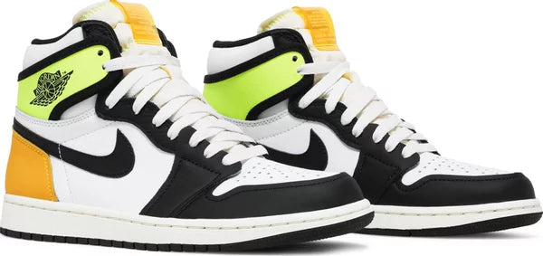Jordan 1 Retro High White Black Volt University Gold
