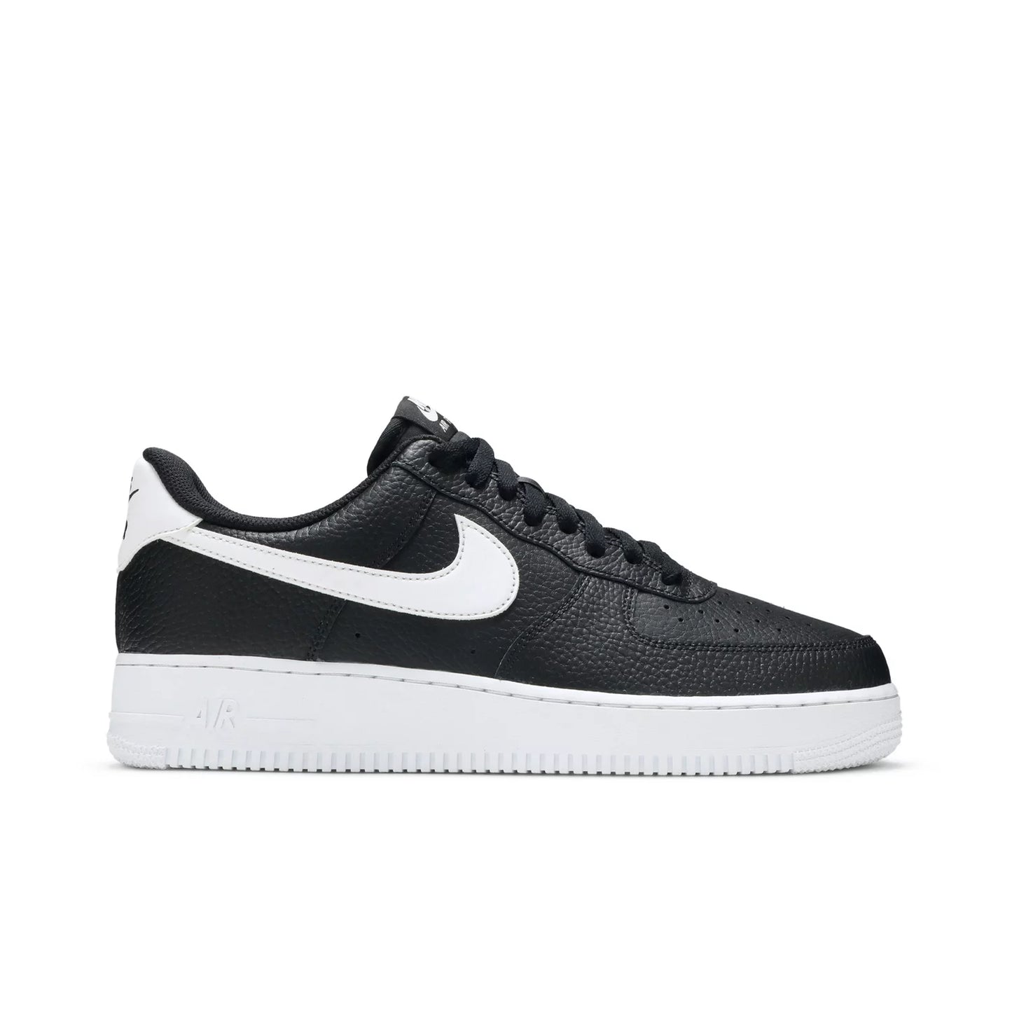 Nike Air Force 1 Low '07 Black White Pebbled Leather
