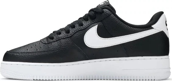 Nike Air Force 1 Low '07 Black White Pebbled Leather