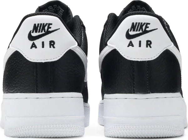 Nike Air Force 1 Low '07 Black White Pebbled Leather