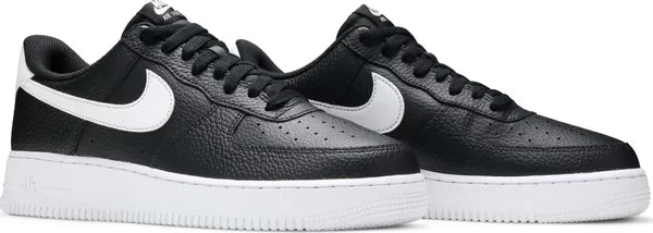 Nike Air Force 1 Low '07 Black White Pebbled Leather