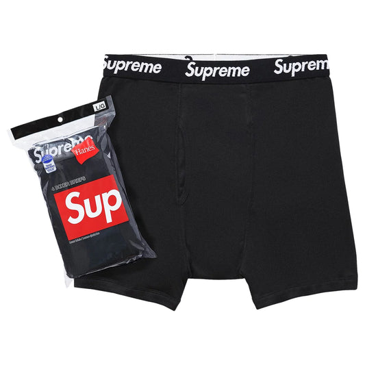 Boxerské kalhotky Supreme Hanes (4 balení) černé
