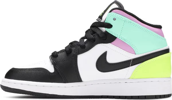 Jordan 1 Mid Pastel Black Toe