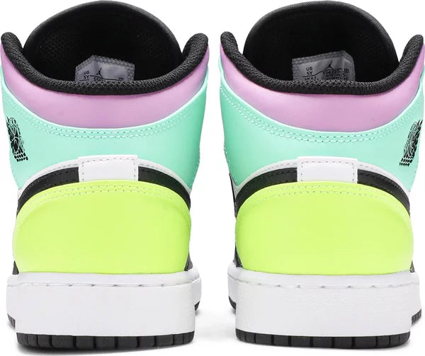 Jordan 1 Mid Pastel Black Toe