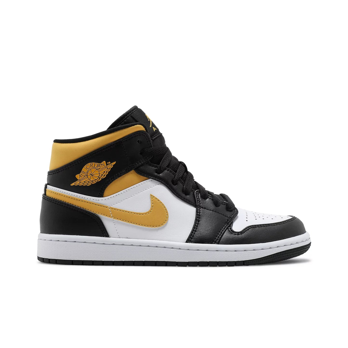 Jordan 1 Mid White Pollen Black