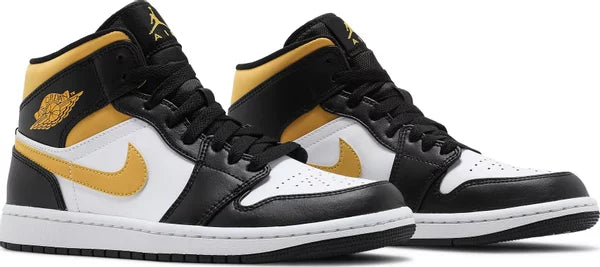 Jordan 1 Mid White Pollen Black