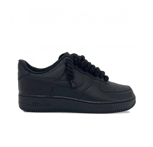 Nike Air Force 1 Black (Black Rope Laces)